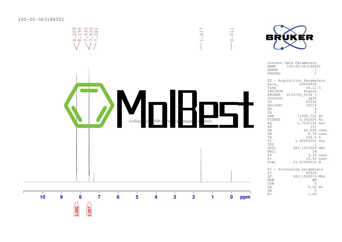 Physical sample testing spectrum (NMR) of 100-00-5
