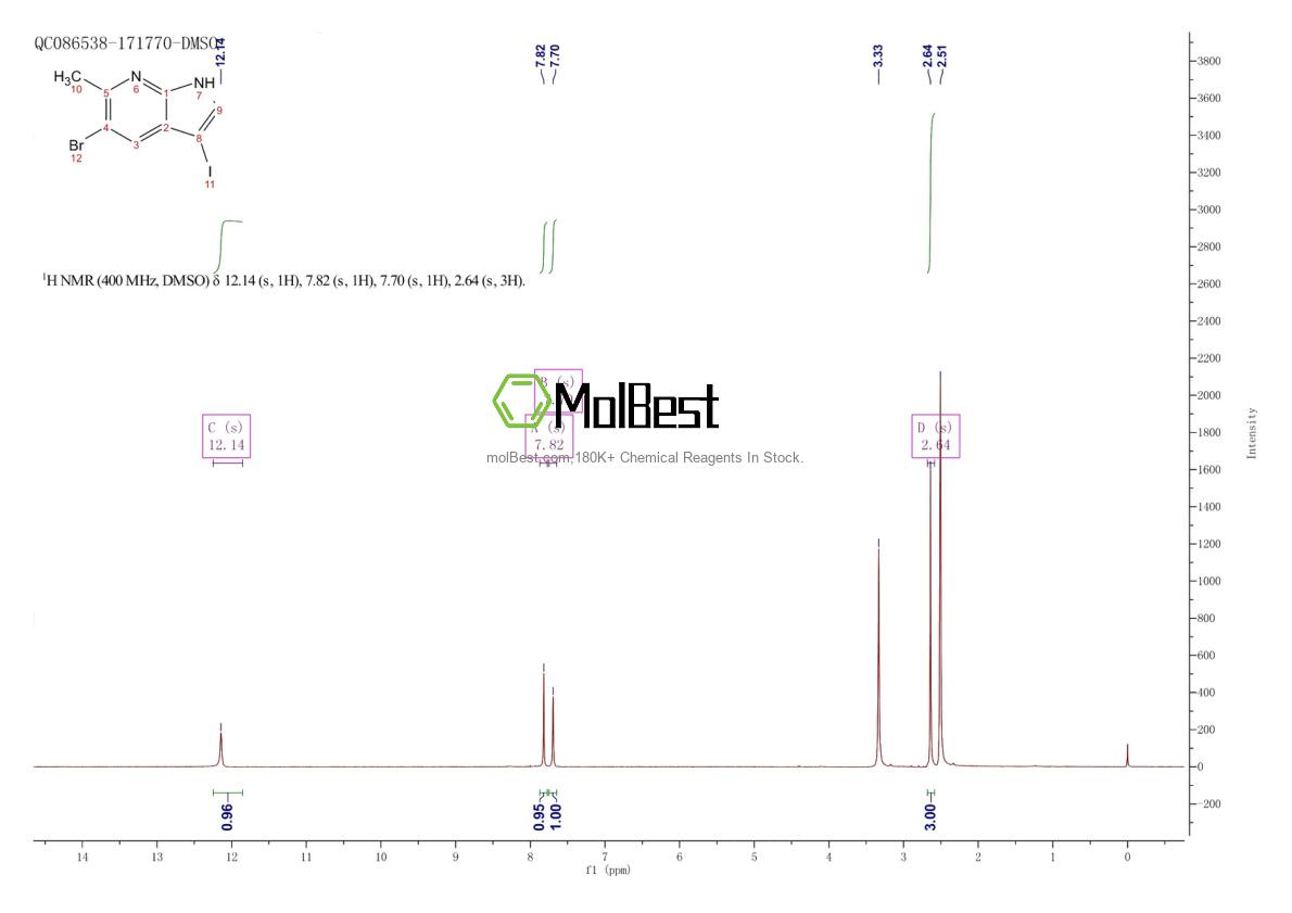 Physical sample testing spectrum (NMR) of 1000343-82-7