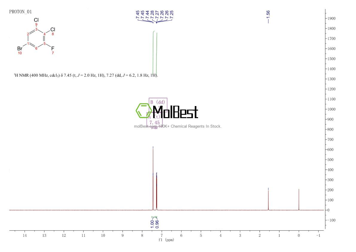 Physical sample testing spectrum (NMR) of 1000572-93-9