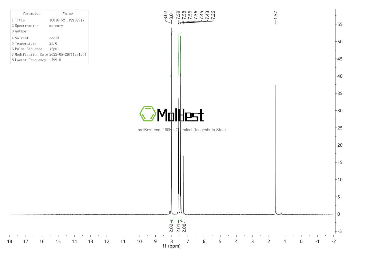 Physical sample testing spectrum (NMR) of 10016-52-1