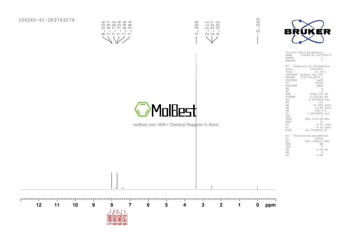 Physical sample testing spectrum (NMR) of 100245-61-2