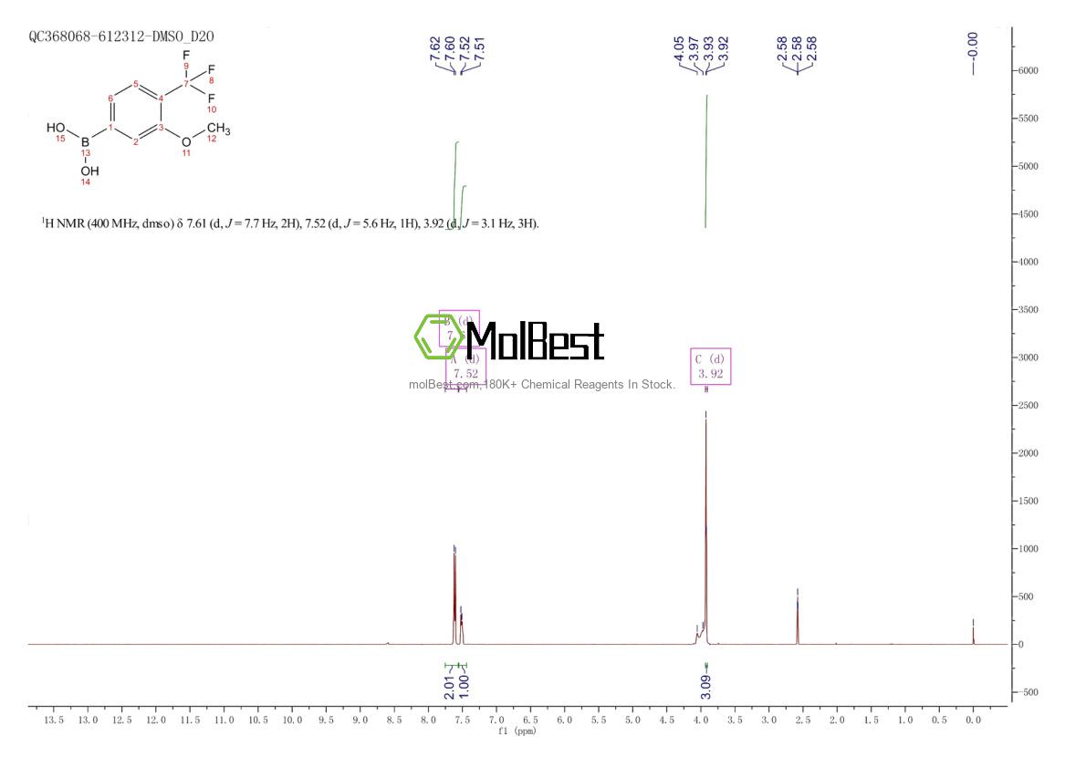 Physical sample testing spectrum (NMR) of 1004775-33-0