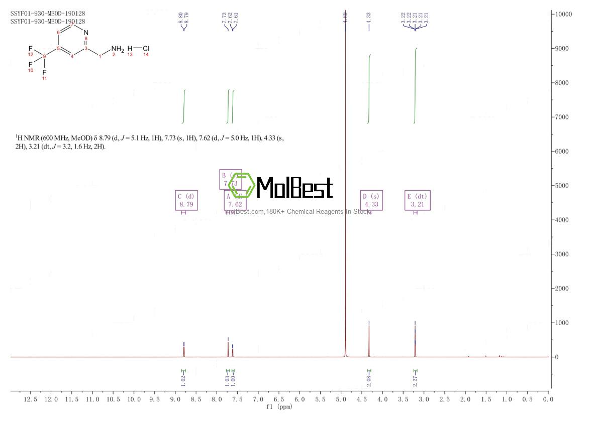 Physical sample testing spectrum (NMR) of 1005515-26-3