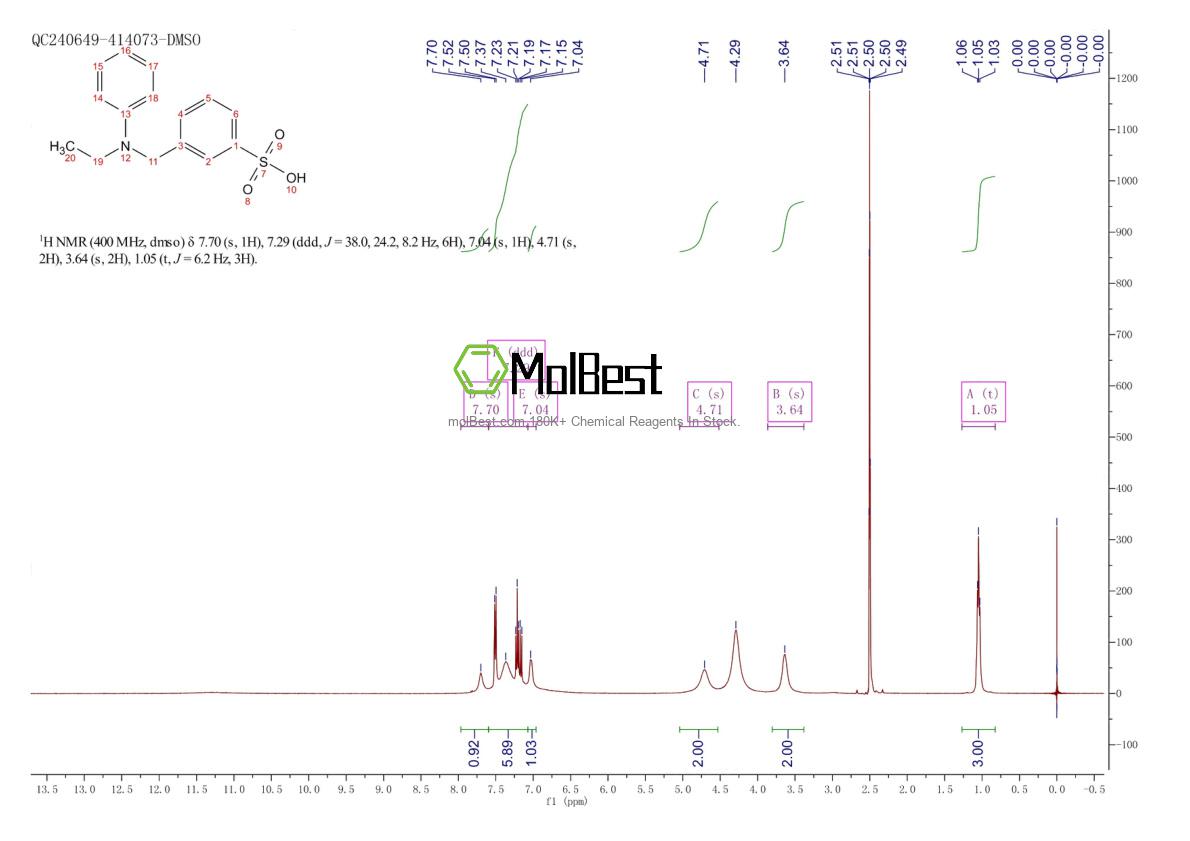 Physical sample testing spectrum (NMR) of 101-11-1