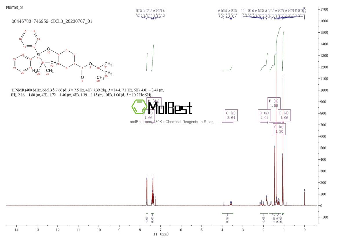 Physical sample testing spectrum (NMR) of 1010086-31-3