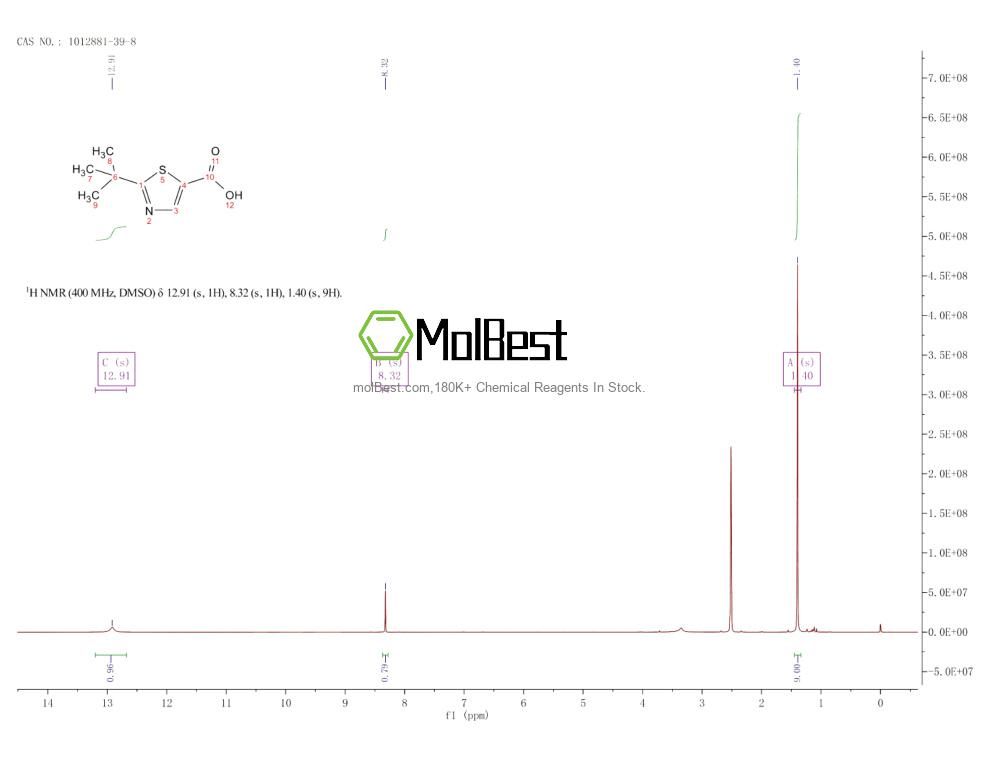Physical sample testing spectrum (NMR) of 1012881-39-8