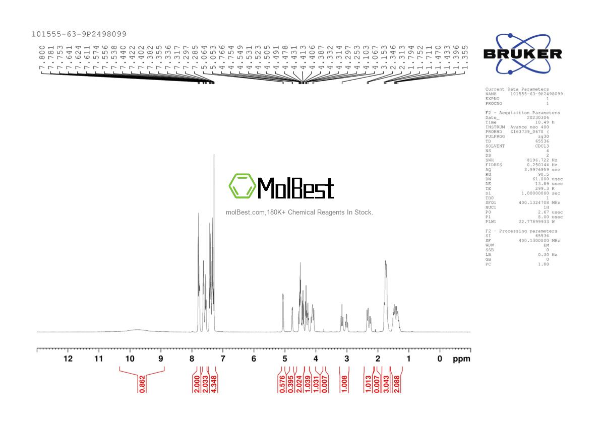 Physical sample testing spectrum (NMR) of 101555-63-9