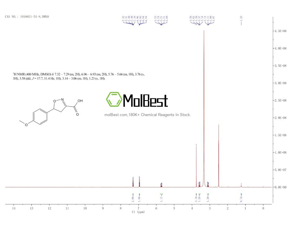 Physical sample testing spectrum (NMR) of 1018051-51-8