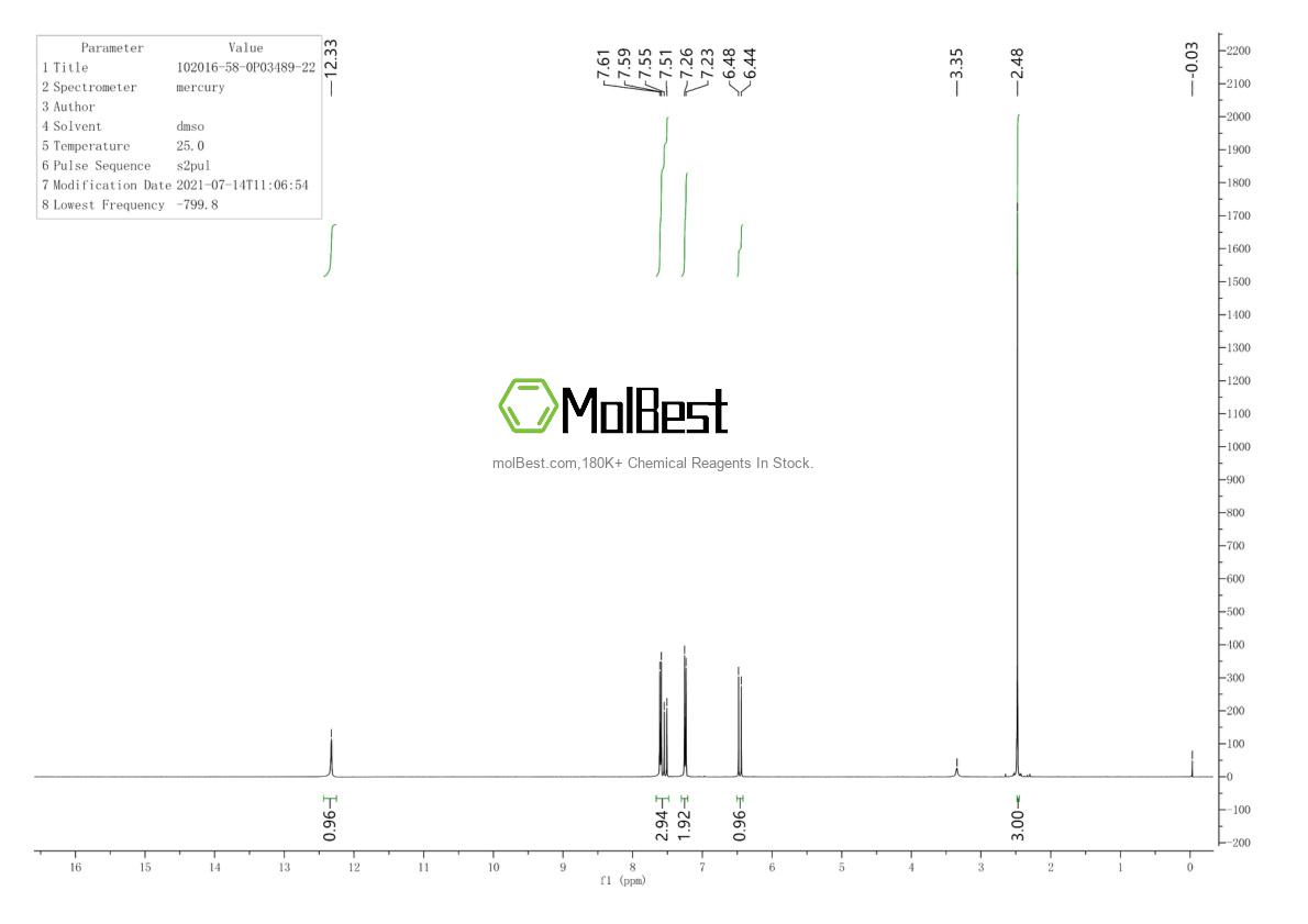 Physical sample testing spectrum (NMR) of 102016-58-0