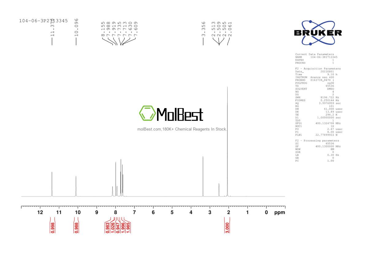 Physical sample testing spectrum (NMR) of 104-06-3