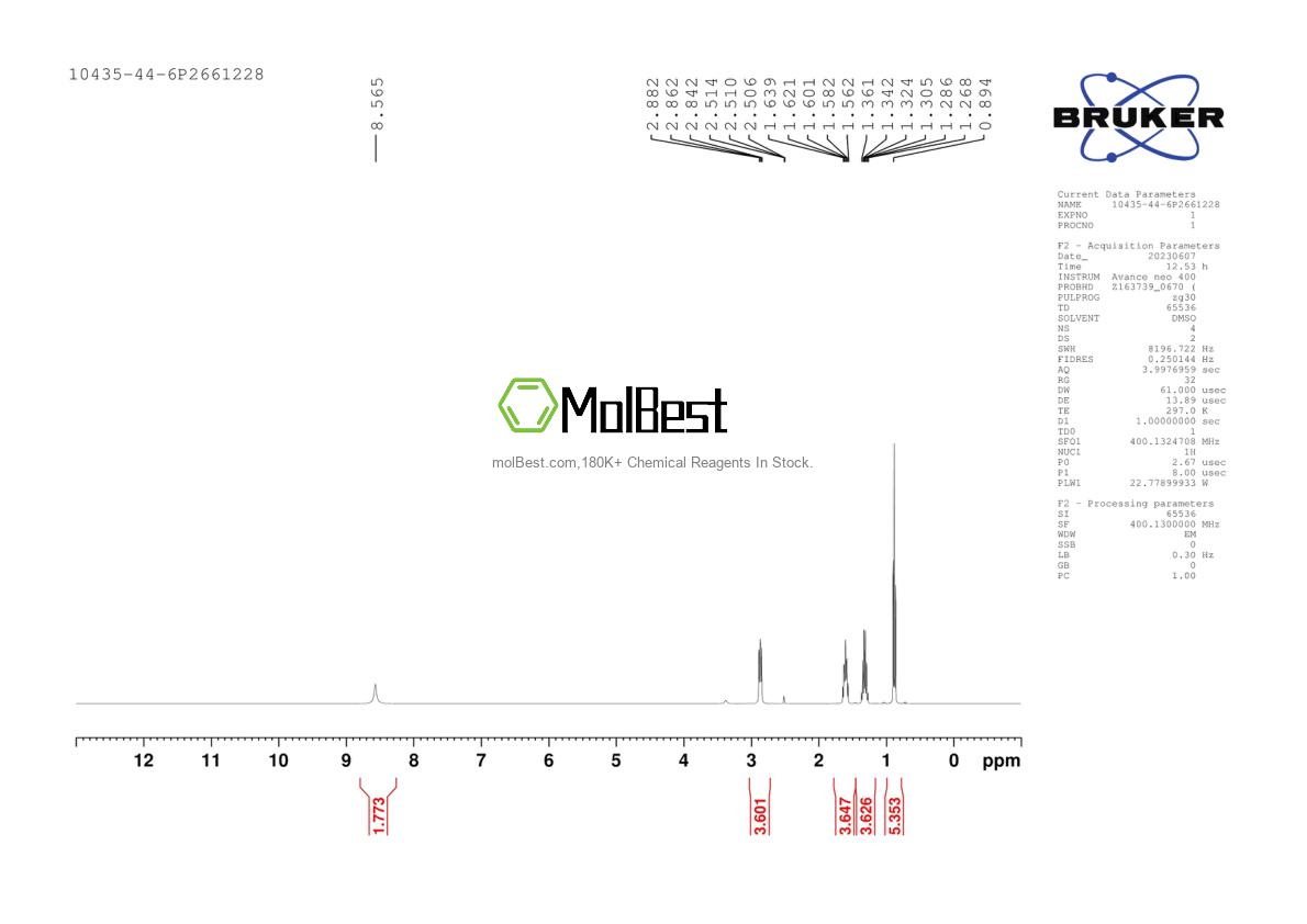 Physical sample testing spectrum (NMR) of 10435-44-6