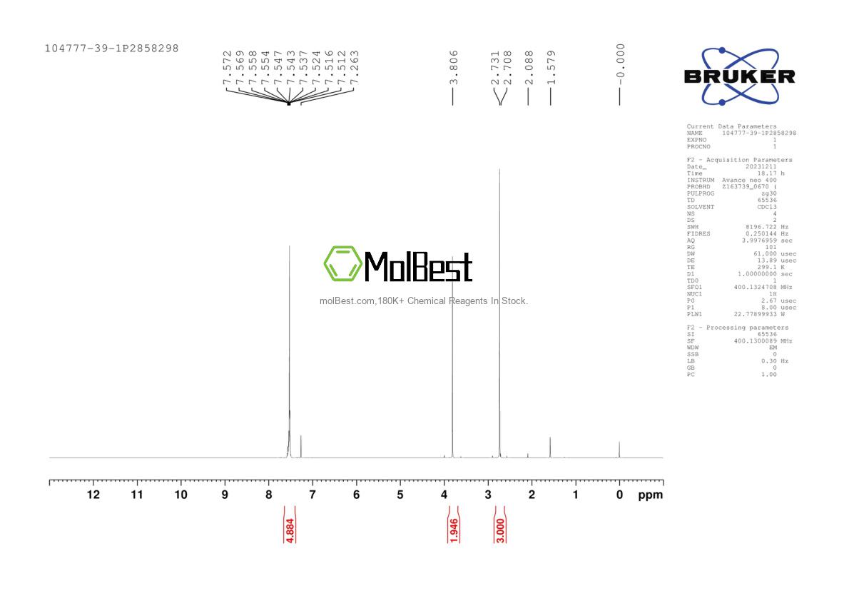 Physical sample testing spectrum (NMR) of 104777-39-1