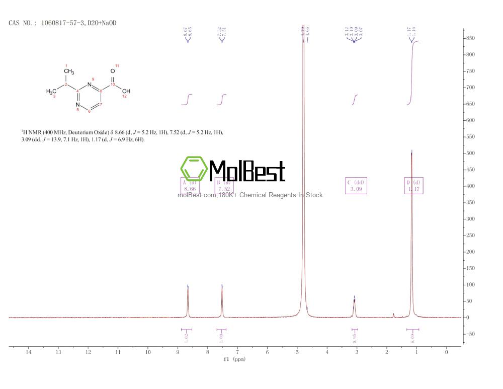 Physical sample testing spectrum (NMR) of 1060817-57-3