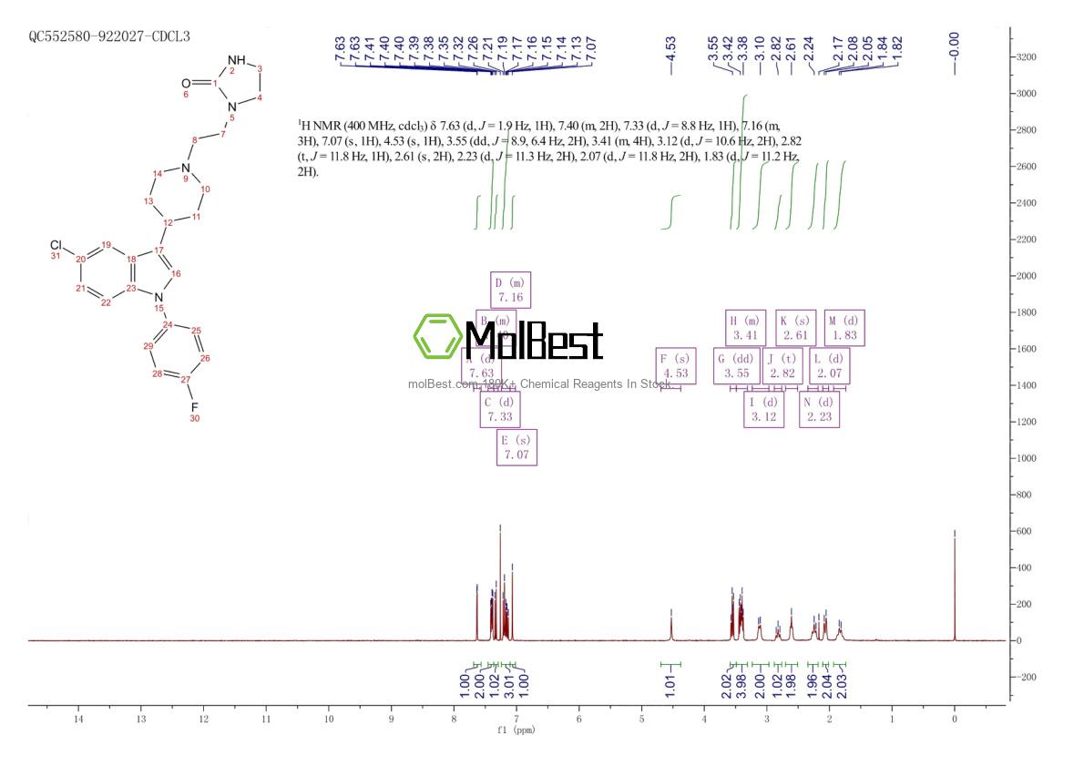 Espectro de teste de amostra física (NMR) de 106516-24-9