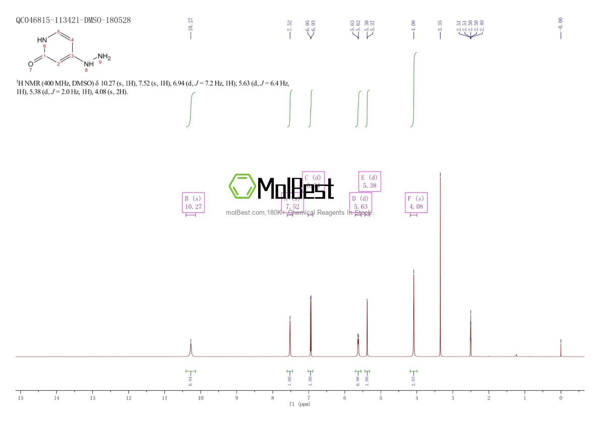 Espectro de teste de amostra física (NMR) de 106689-41-2