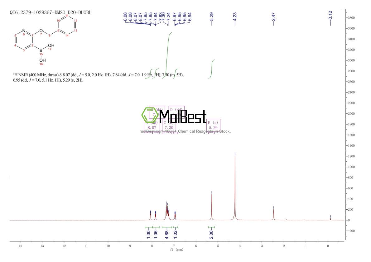 Physical sample testing spectrum (NMR) of 1072952-41-0