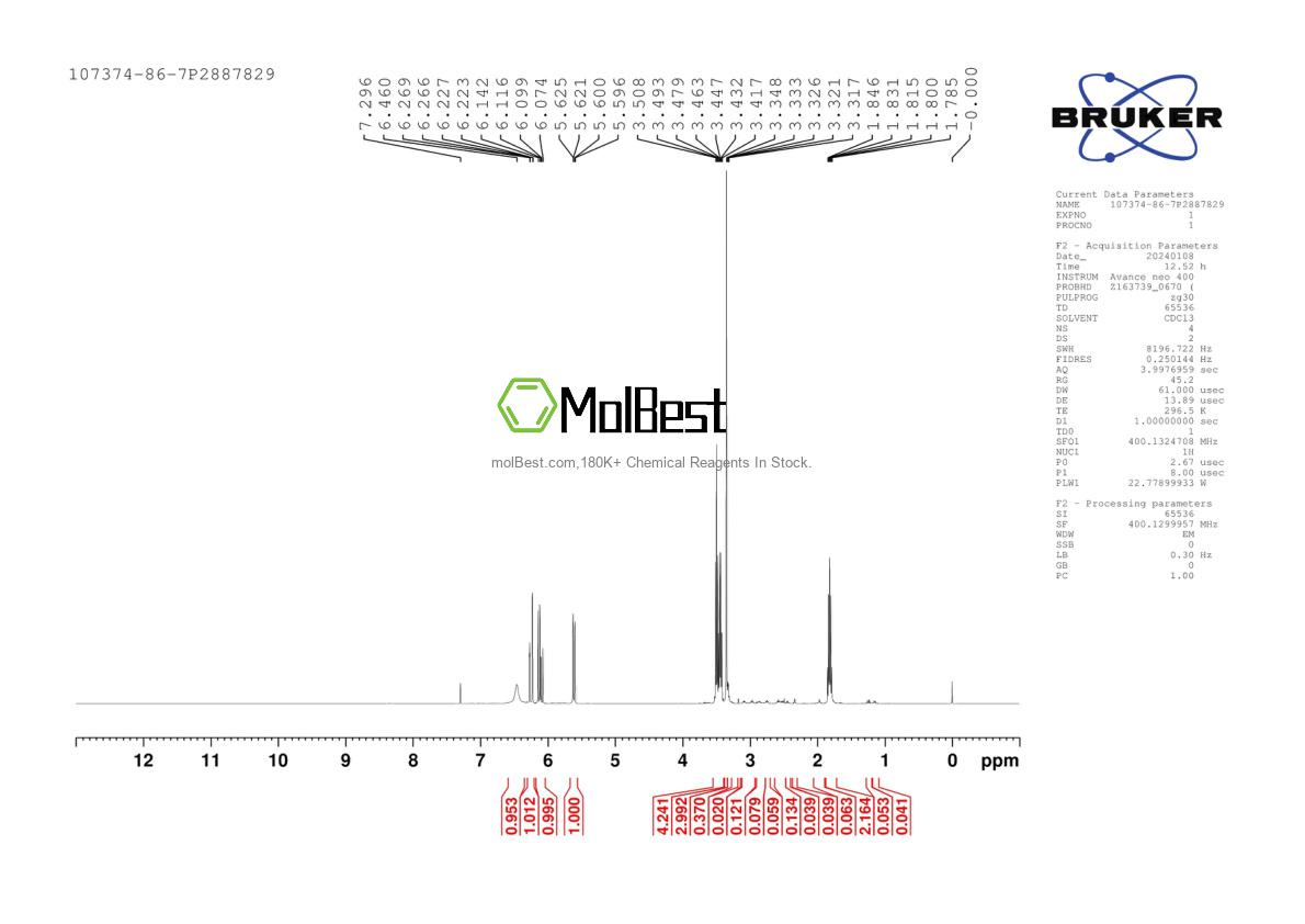 Physical sample testing spectrum (NMR) of 107374-86-7