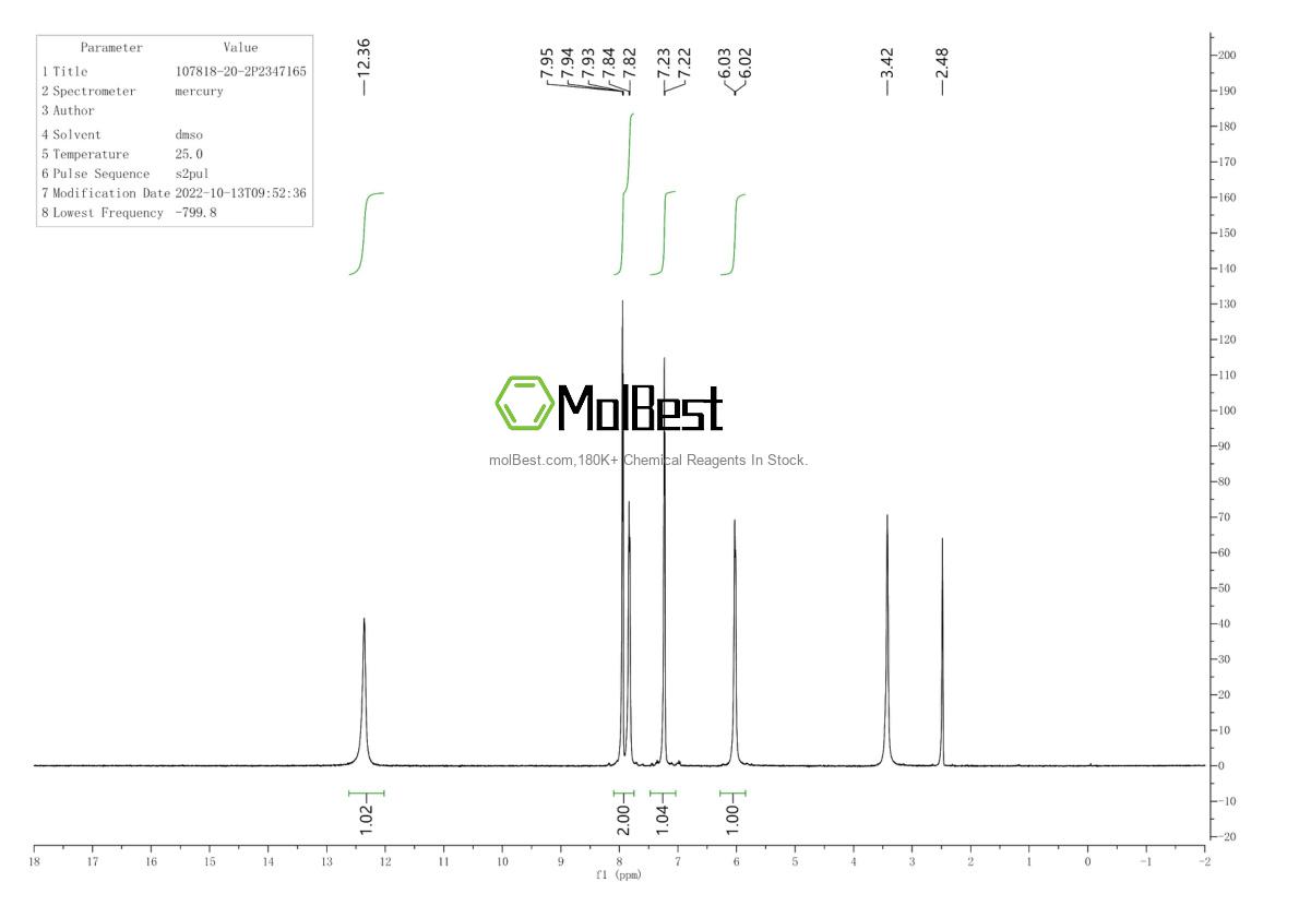 Physical sample testing spectrum (NMR) of 107818-20-2