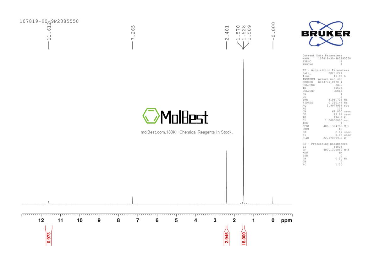 Physical sample testing spectrum (NMR) of 107819-90-9