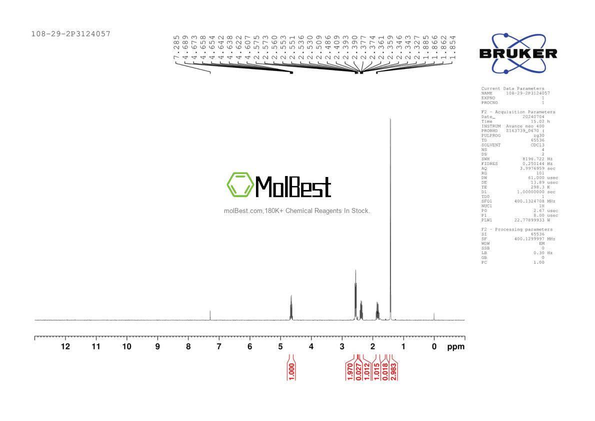Physical sample testing spectrum (NMR) of 108-29-2