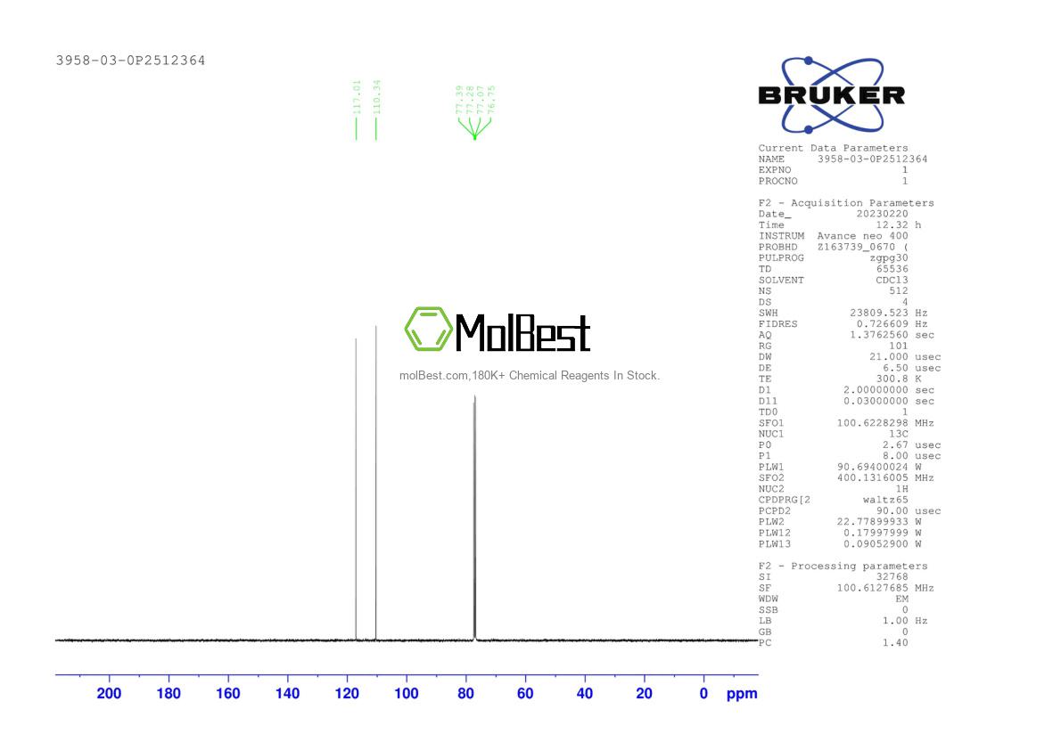 Espectro de prueba de muestra física (RMN) de 1093418-75-7