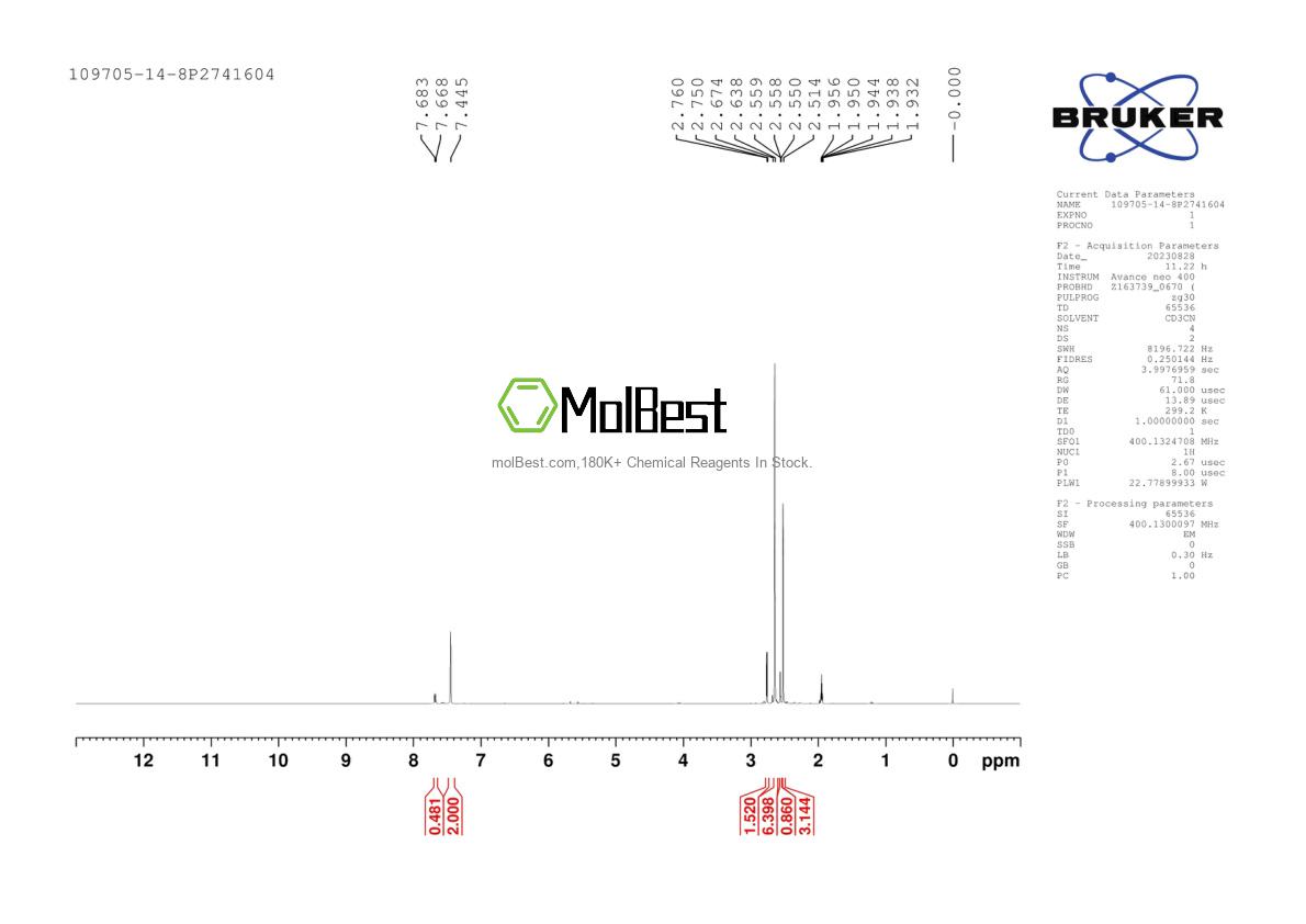 Physical sample testing spectrum (NMR) of 109705-14-8