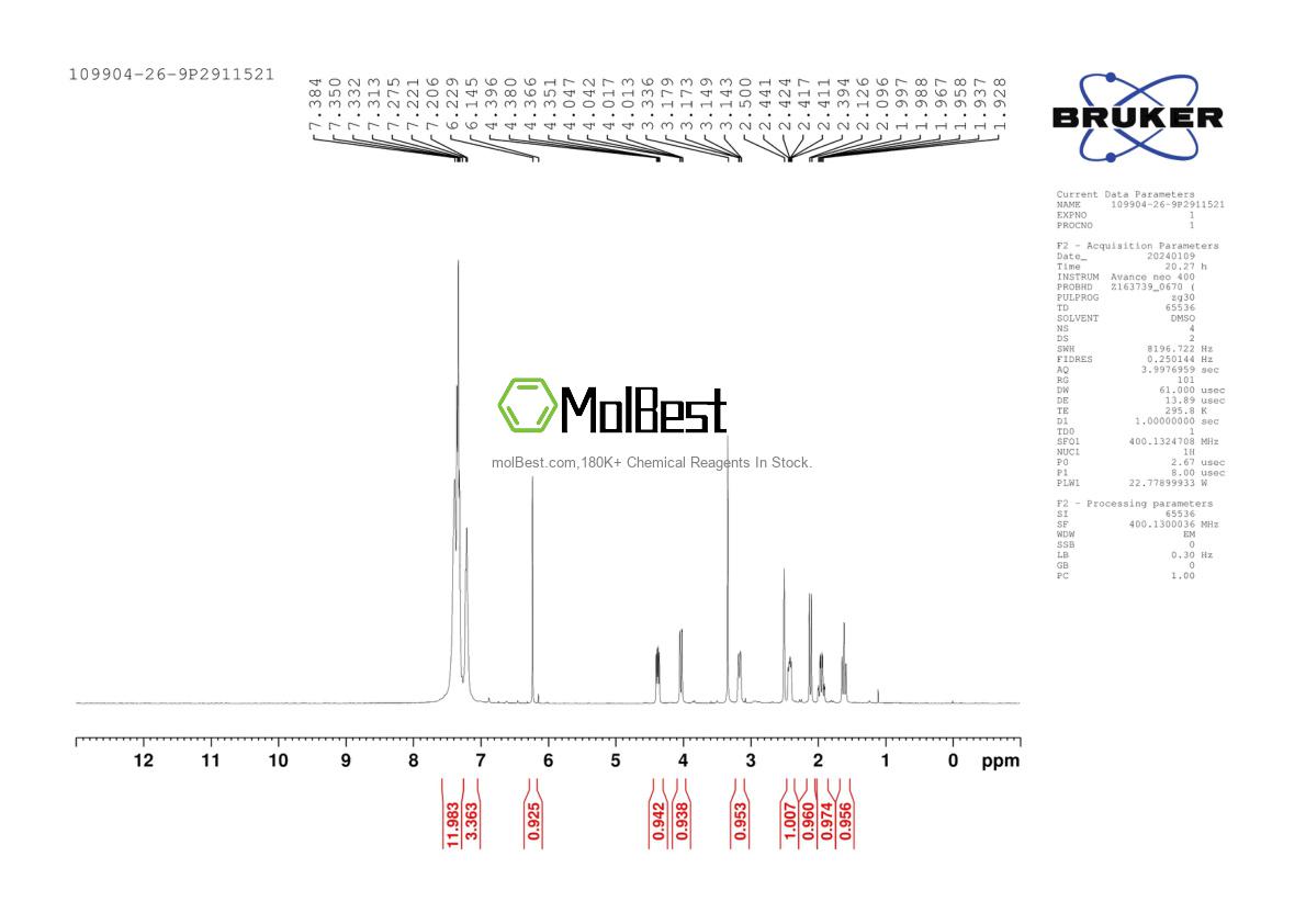 Physical sample testing spectrum (NMR) of 109904-26-9