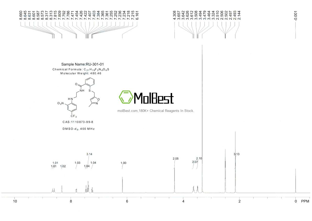 1110873-99-8 fiziksel numune test spektrumu (NMR)