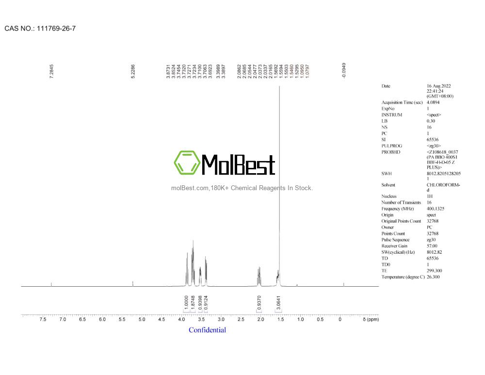Physical sample testing spectrum (NMR) of 111769-26-7