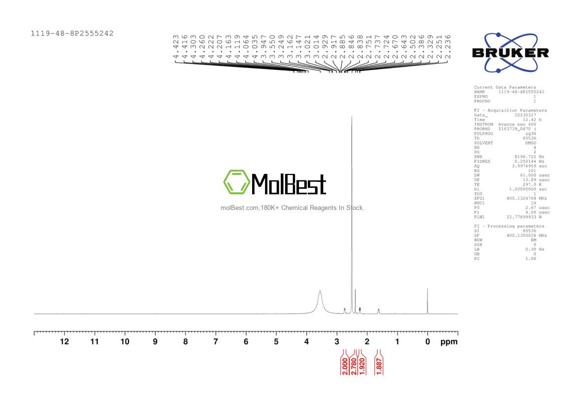 Physical sample testing spectrum (NMR) of 1119-48-8