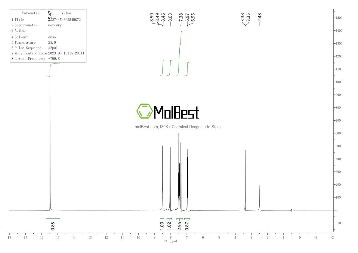 Physical sample testing spectrum (NMR) of 1127-45-3