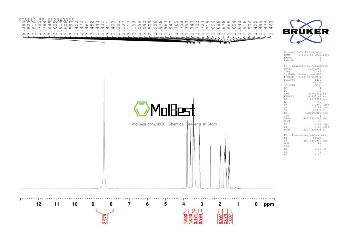 Physical sample testing spectrum (NMR) of 114590-73-7