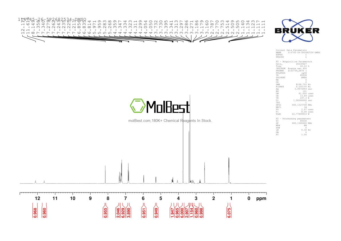 Physical sample testing spectrum (NMR) of 114745-26-5
