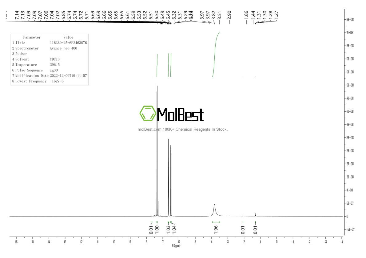 Спектр анализа физического образца (ЯМР) для 116369-25-6