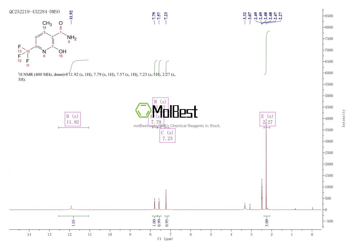 Спектр анализа физического образца (ЯМР) для 116548-07-3