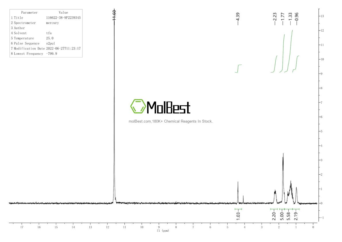 Спектр анализа физического образца (ЯМР) для 116622-38-9