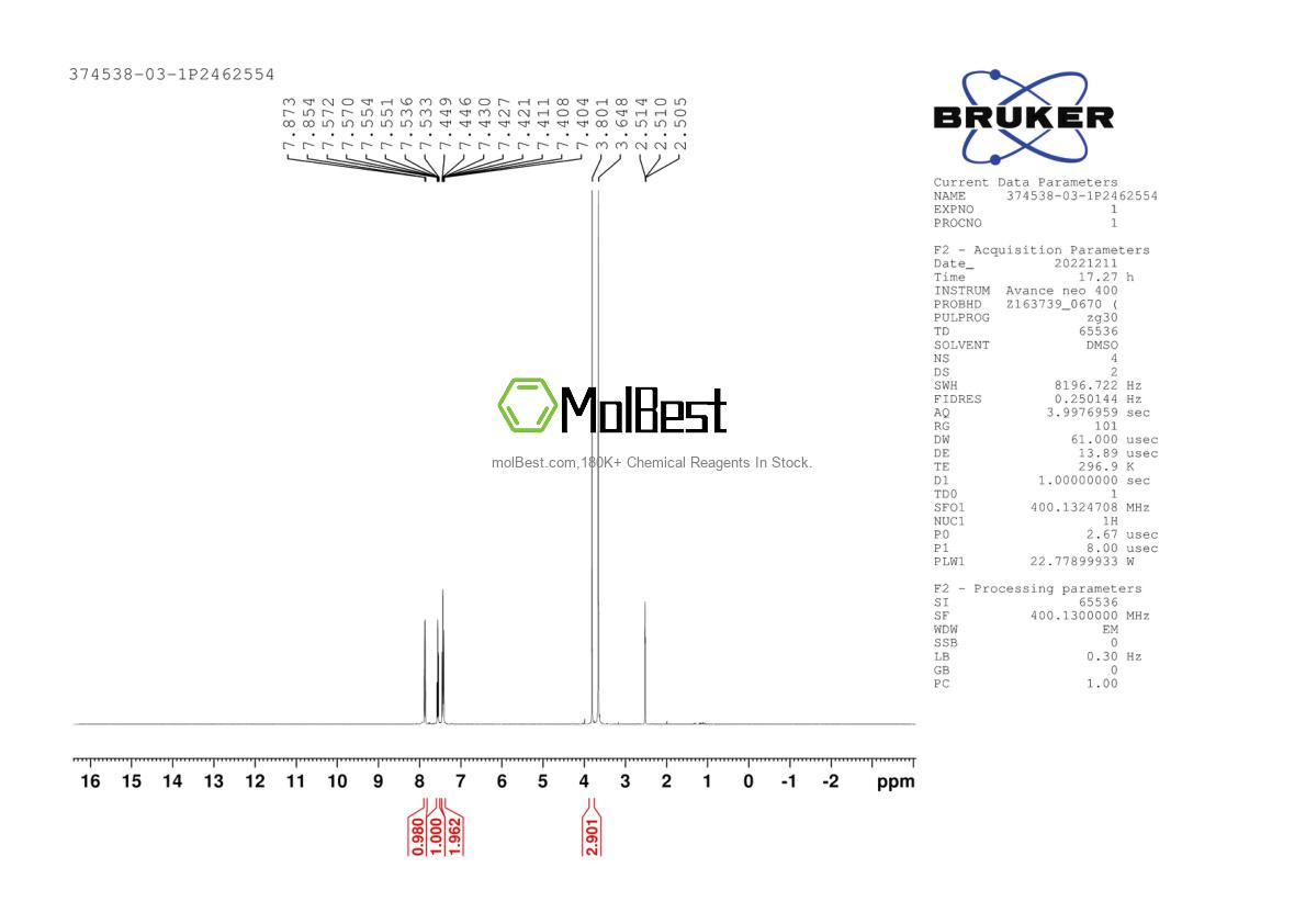 Physical sample testing spectrum (NMR) of 116971-11-0