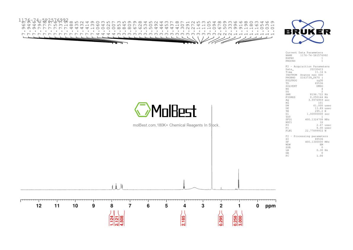 1176-74-5 fiziksel numune test spektrumu (NMR)
