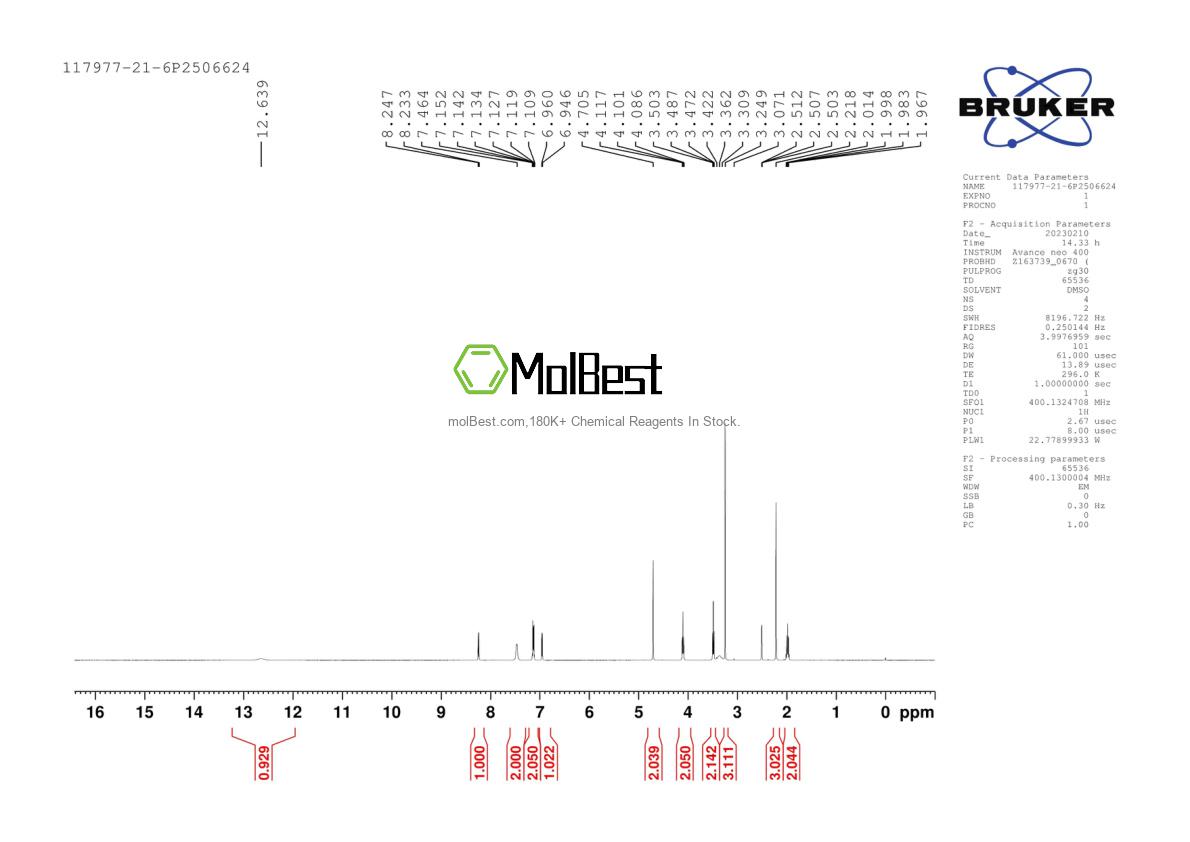 Physical sample testing spectrum (NMR) of 117977-21-6