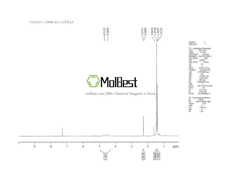 Physical sample testing spectrum (NMR) of 118080-82-3