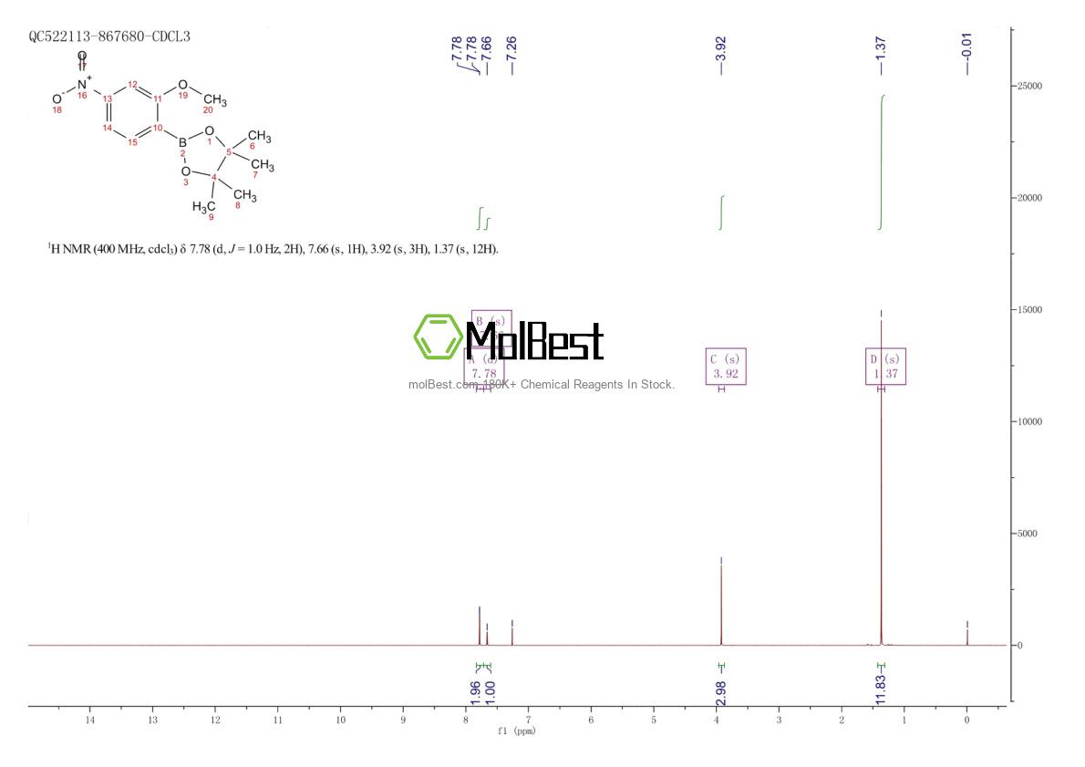 Physical sample testing spectrum (NMR) of 1185019-97-9