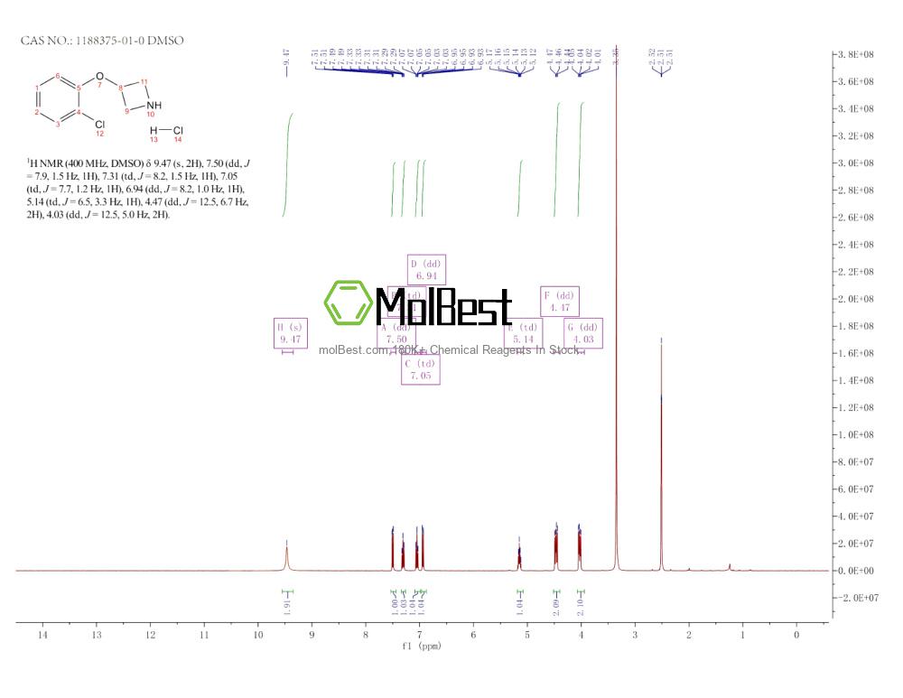 Physical sample testing spectrum (NMR) of 1188375-01-0
