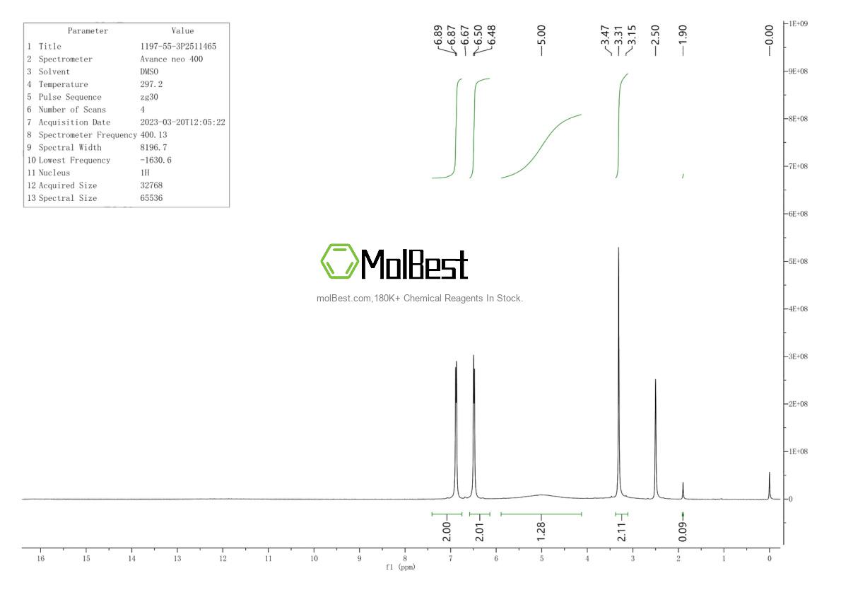 Physical sample testing spectrum (NMR) of 1197-55-3