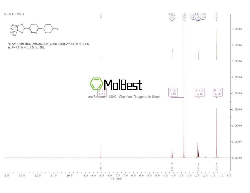 Physical sample testing spectrum (NMR) of 1202805-27-3