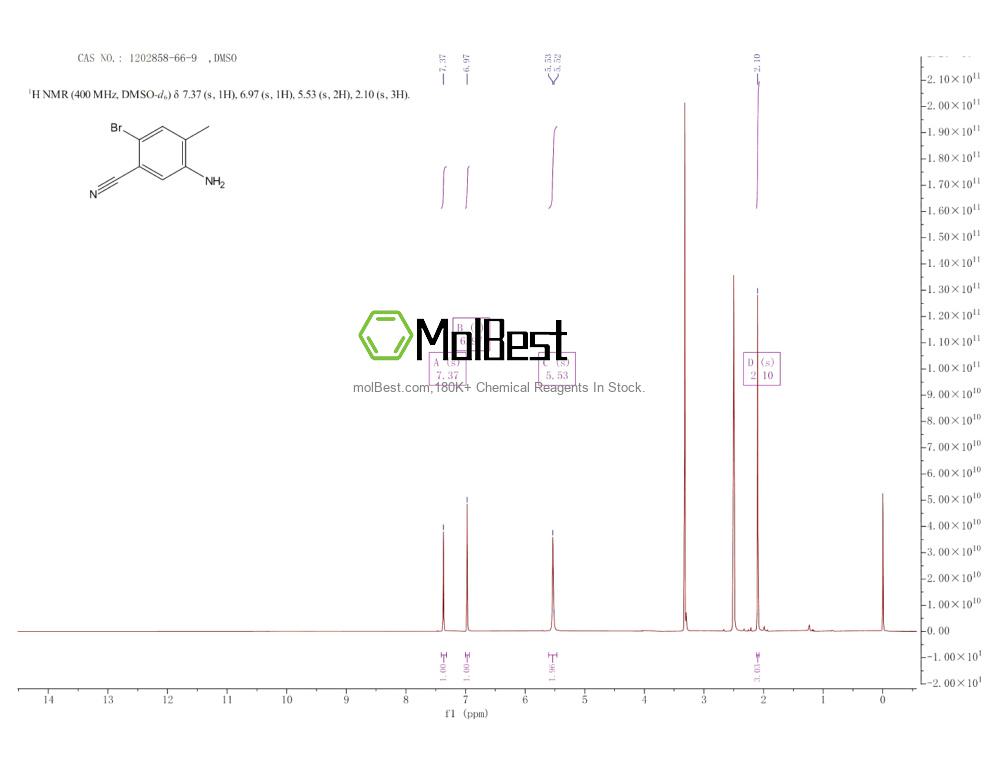 Physical sample testing spectrum (NMR) of 1202858-66-9
