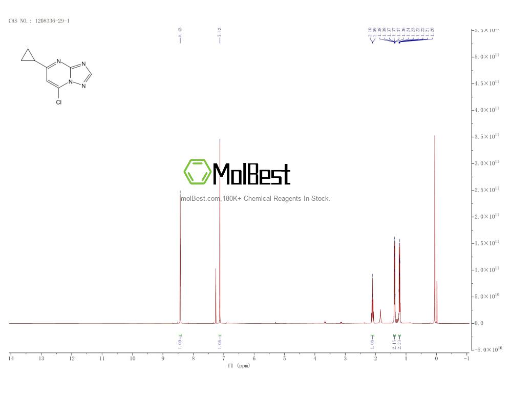 Physical sample testing spectrum (NMR) of 1208336-29-1