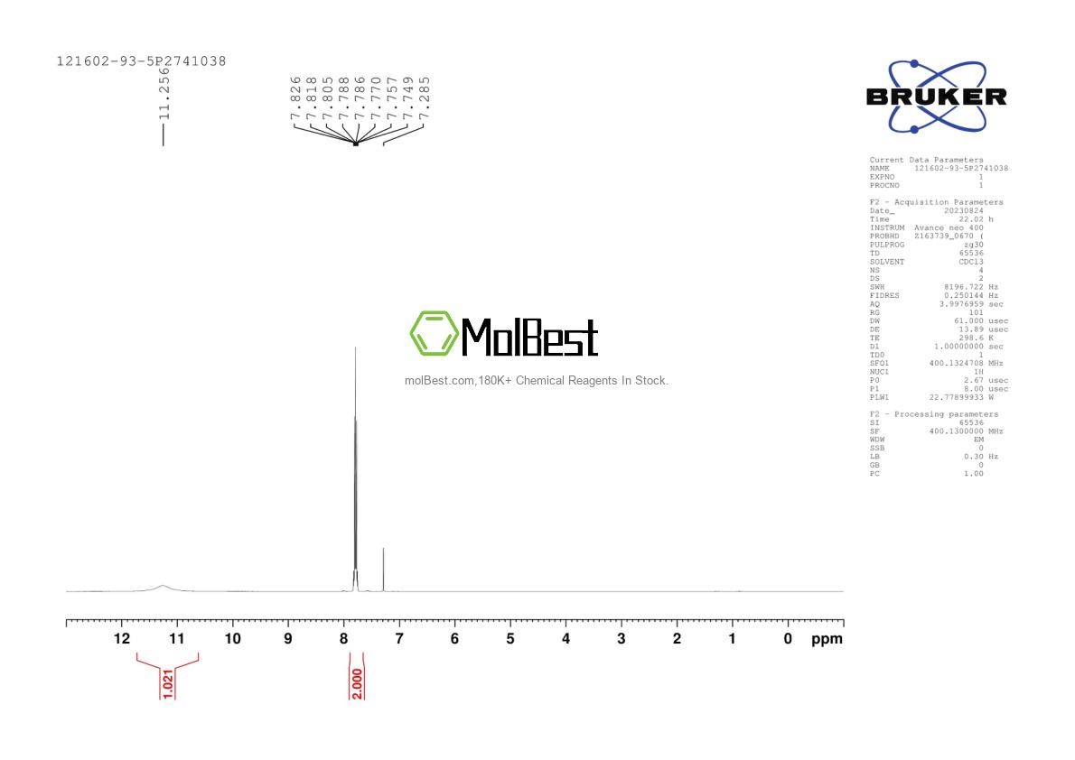 Physical sample testing spectrum (NMR) of 121602-93-5