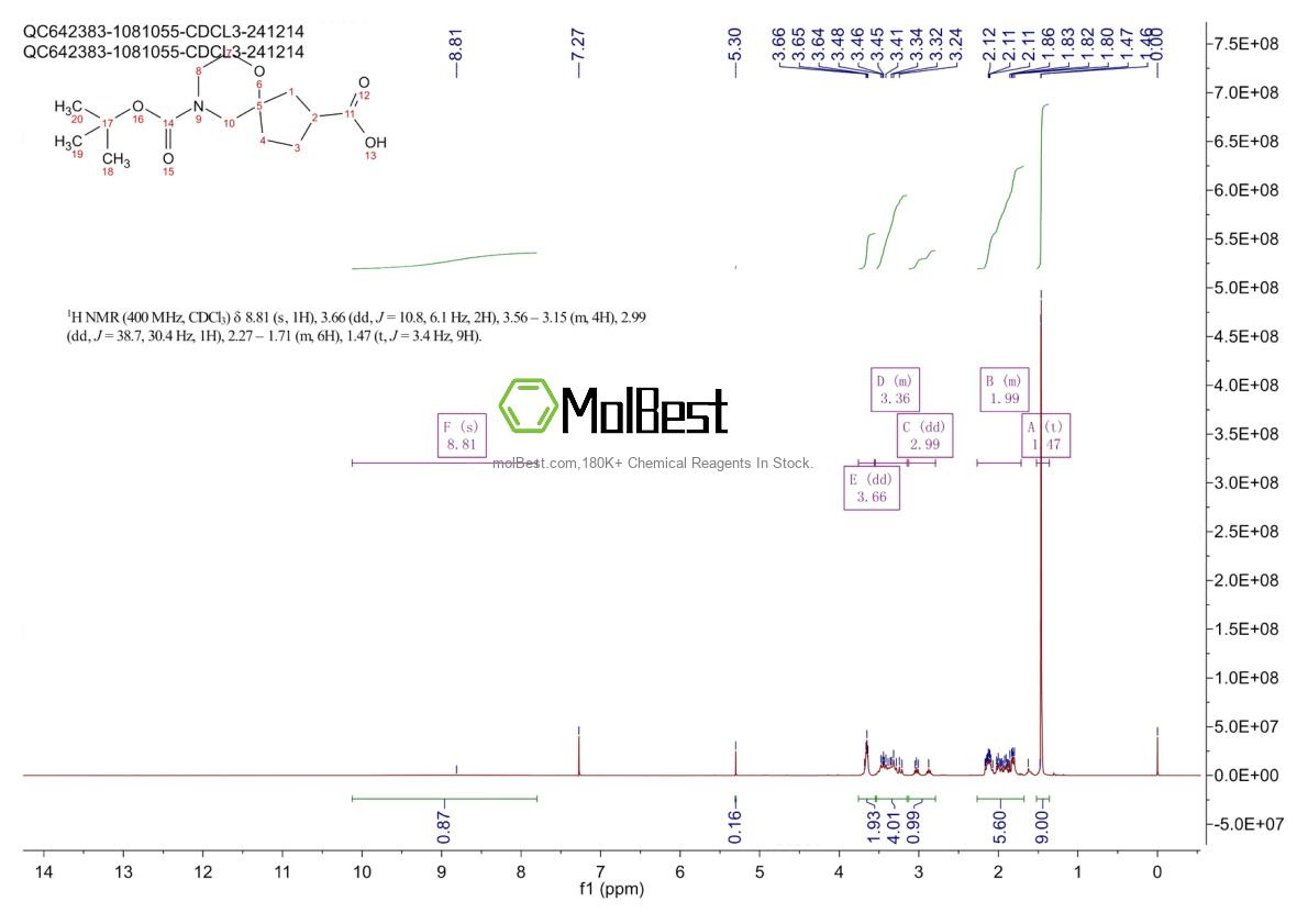 Physical sample testing spectrum (NMR) of 1251000-13-1