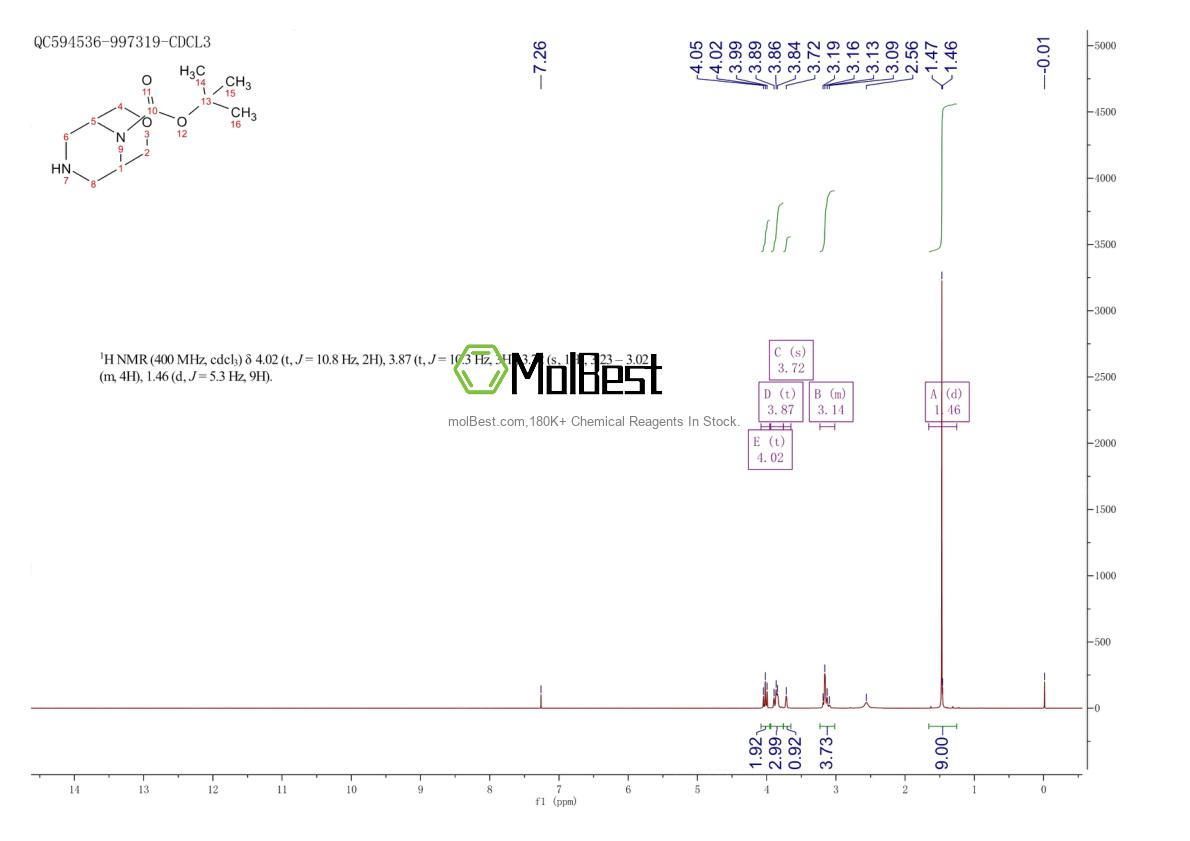Physical sample testing spectrum (NMR) of 1251010-45-3