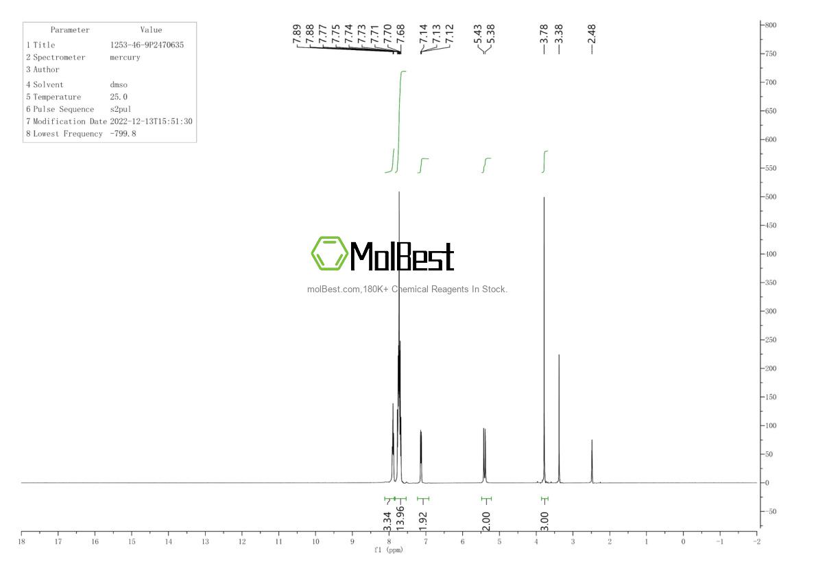1253-46-9 fiziksel numune test spektrumu (NMR)